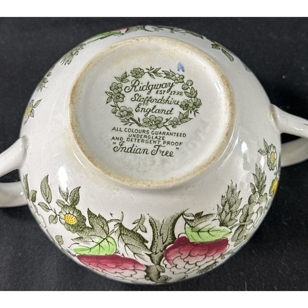 Ridgway Indian Tree Tea Set Cup Saucer Sugar Bowls Staffordshire England - Picture 14 of 14